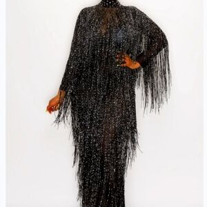 Kimora Tassel Party Maxi Dress, Size 18